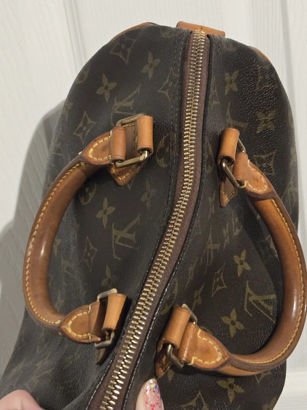 Louis Vuitton Brown Monogram Speedy 25, Made In France November 2003